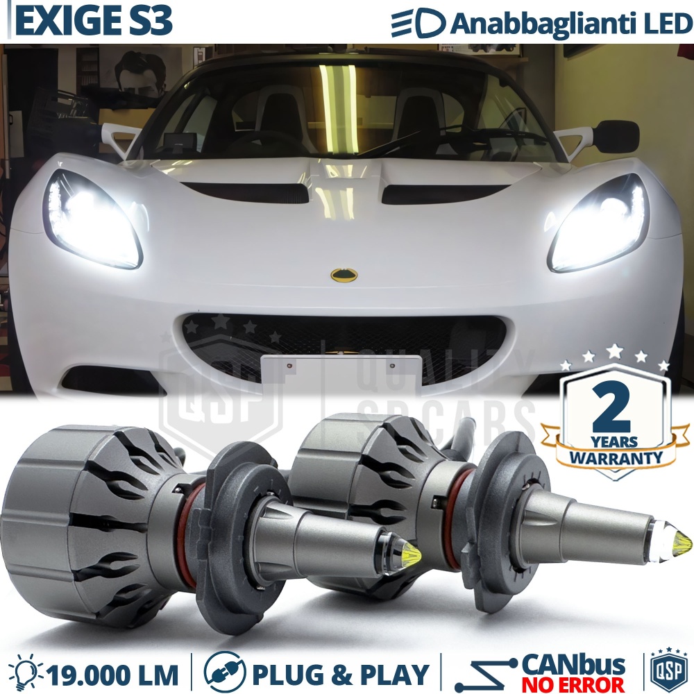 Kit LED H7 para Lotus EXIGE S3 Luces de Cruce Lenticulares CANbus | 6000K 19000LM