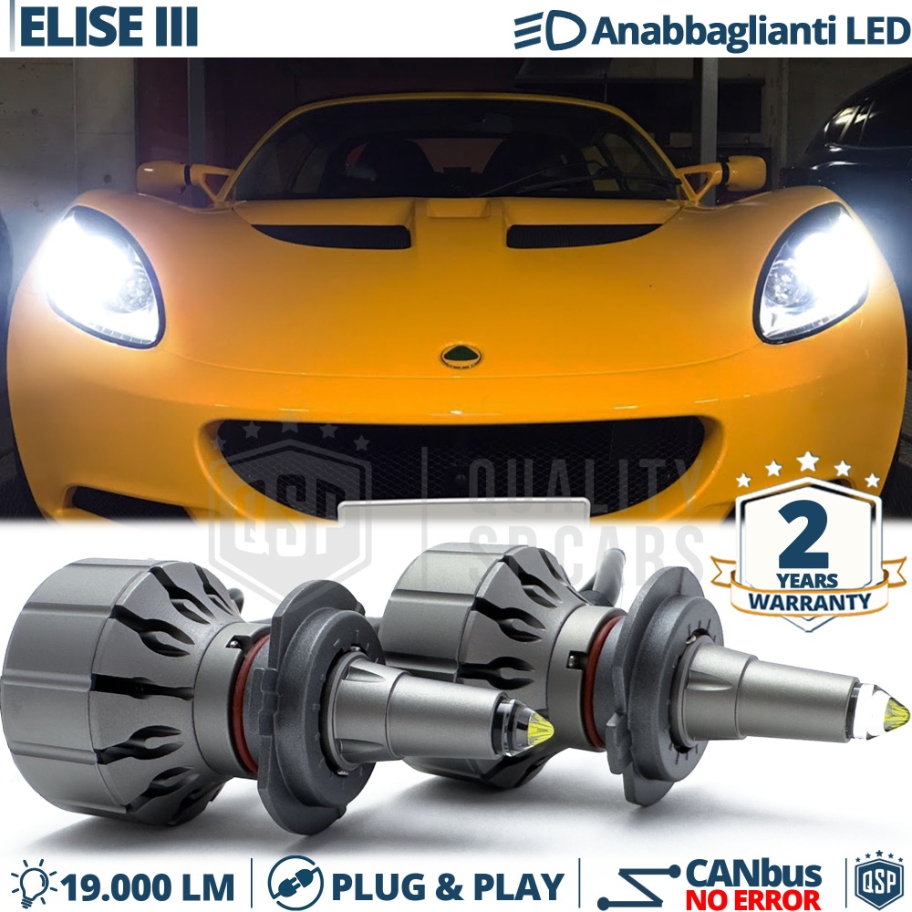 Kit LED H7 para Lotus ELISE 3 Luces de Cruce Lenticulares CANbus | 6000K 19000LM