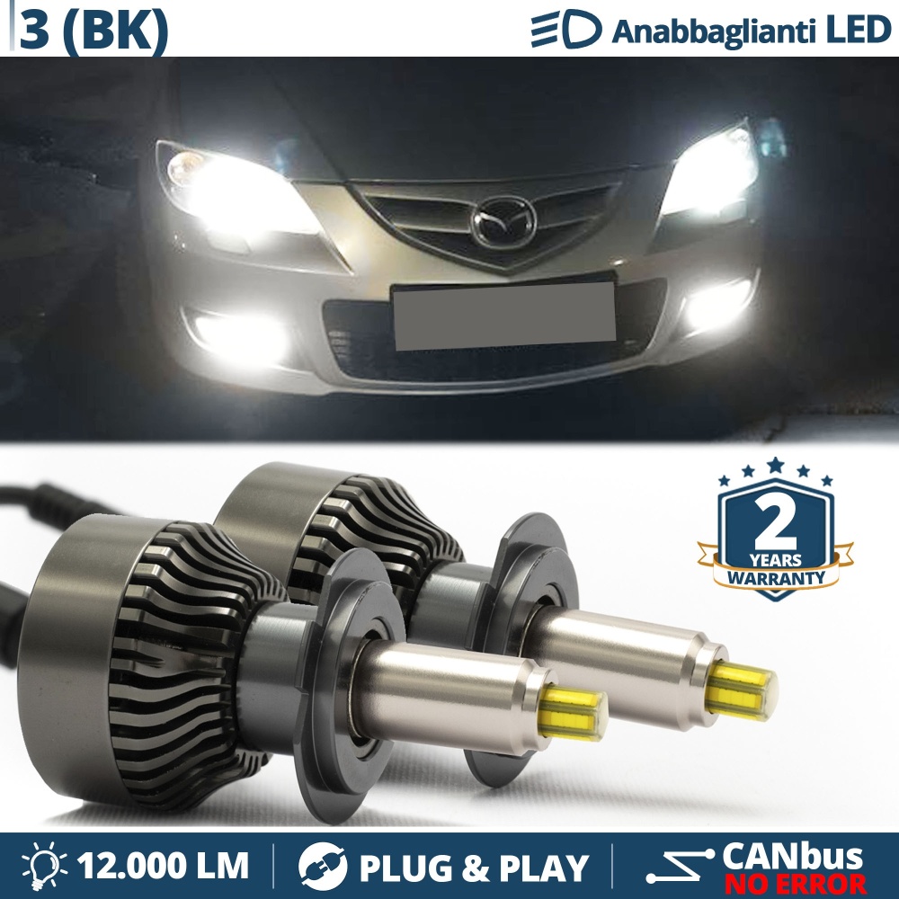Kit LED H7 para Mazda 3 BK Luces de Cruce | Bombillas Led Canbus 6500K 12000LM