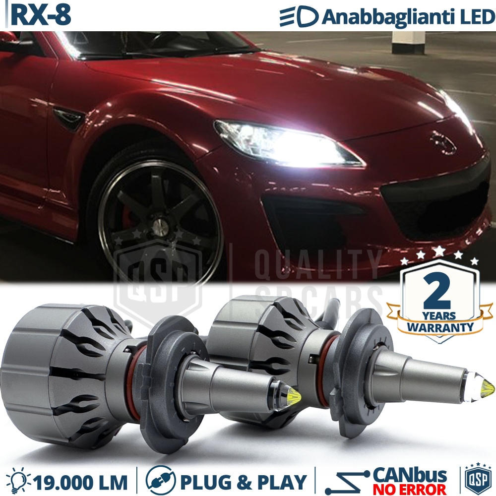 Kit LED H7 para Mazda RX-8 Luces de Cruce Lenticulares CANbus | 6000K 19000LM