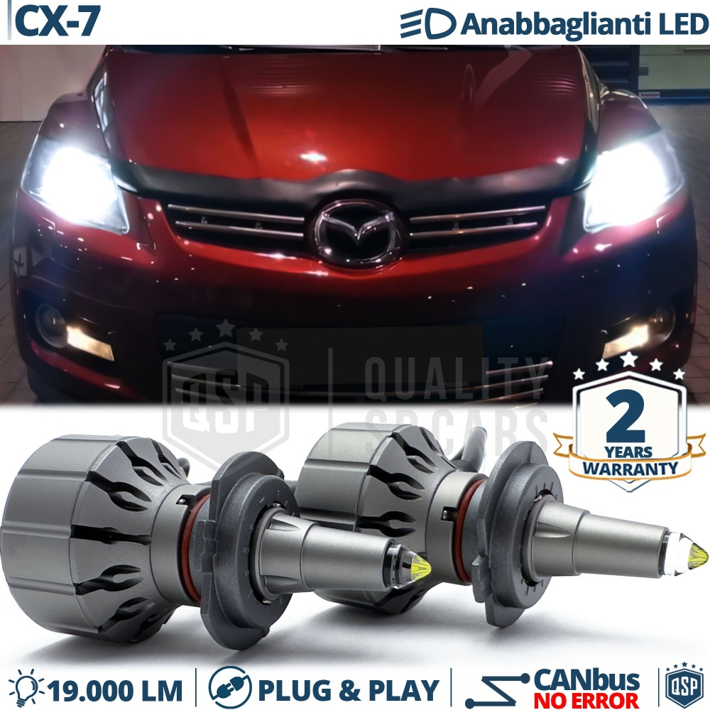 Kit Full LED H7 Per Mazda CX-7 Anabbaglianti Lenticolari CANbus | Luci Bianche 6000K 19000LM
