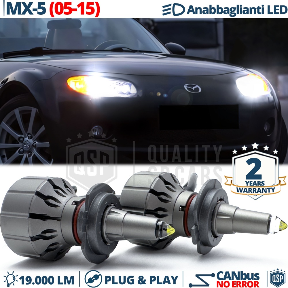 Kit LED H7 para Mazda MX-5 3 Luces de Cruce Lenticulares CANbus | 6000K 19000LM
