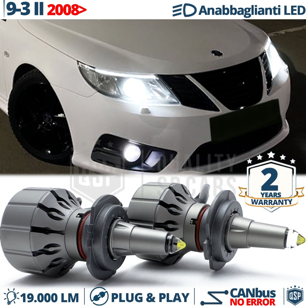 Kit LED H7 para Saab 9-3 II Facelift, 9-3X Luces de Cruce Lenticulares CANbus | 6000K 19000LM