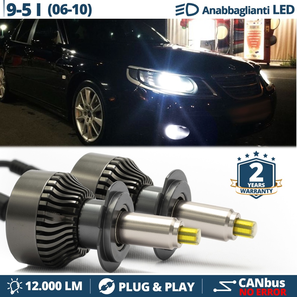 Kit LED H7 para Saab 9-5 Facelift Luces de Cruce | Bombillas Led Canbus 6500K 12000LM