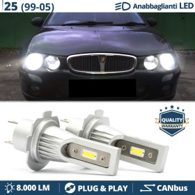 Luces de Cruce LED H7 para ROVER 25 | Bombillas Led CANbus Luz Potente Blanca 6500K 8000LM