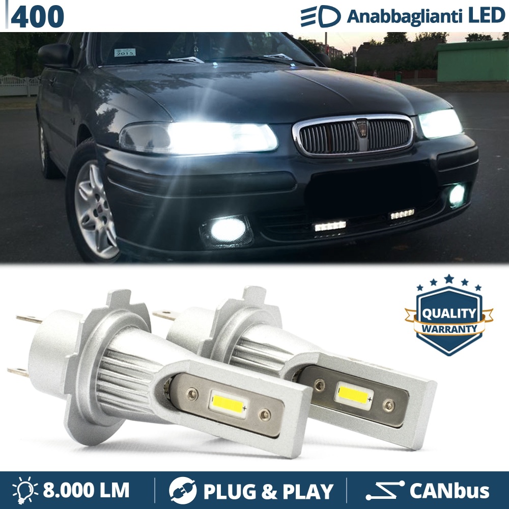 Kit Full LED H7 per ROVER 400 Luci Anabbaglianti CANbus | Bianco Potente 6500K 8000LM Kit Full LED H7 per ROVER 400 Luci Anabbaglianti CANbus | Bianco Potente 6500K 8000LM