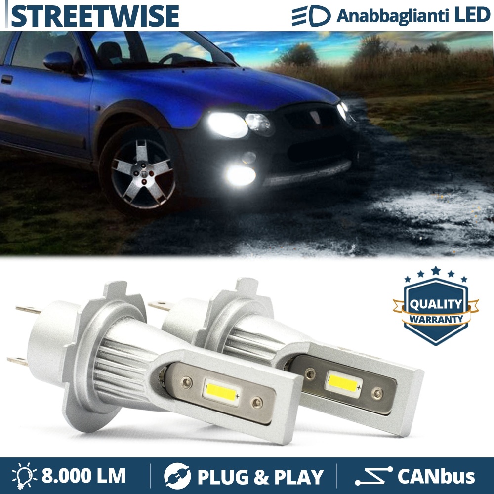 Kit LED H7 para Rover STREETWISE Luces de Cruce | Bombillas Led CANbus Luz Potente Blanca 6500K 8000LM Kit LED H7 para Rover STREETWISE Luces de Cruce | Bombillas Led CANbus Luz Potente Blanca 6500K 8000LM