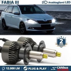 Kit LED H7 para Skoda FABIA 3 NJ Luces de Cruce | Bombillas Led Canbus 6500K 12000LM