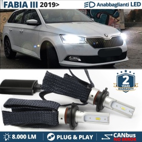 Kit LED H7 para Skoda FABIA 3 NJ Facelift Luces de Cruce CANbus | 6500K Blanco Frío 8000LM