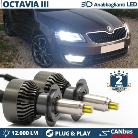 Kit LED H7 para Skoda OCTAVIA 3 Luces de Cruce | Bombillas Led Canbus 6500K 12000LM