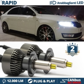 Kit LED H7 para Skoda RAPID Luces de Cruce | Bombillas Led Canbus 6500K 12000LM