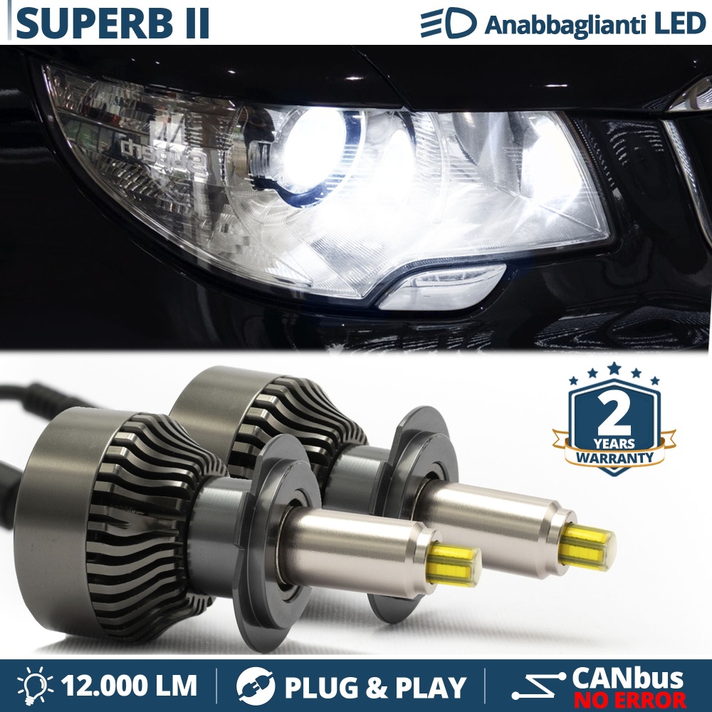 Kit LED H7 para Skoda SUPERB 2 08-13 Luces de Cruce | Bombillas Led Canbus 6500K 12000LM