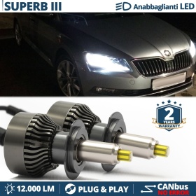 Kit LED H7 para Skoda SUPERB 3 Luces de Cruce | Bombillas Led Canbus 6500K 12000LM