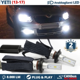 Kit LED H7 para Skoda YETI Facelift Luces de Cruce CANbus | 6500K Blanco Frío 8000LM