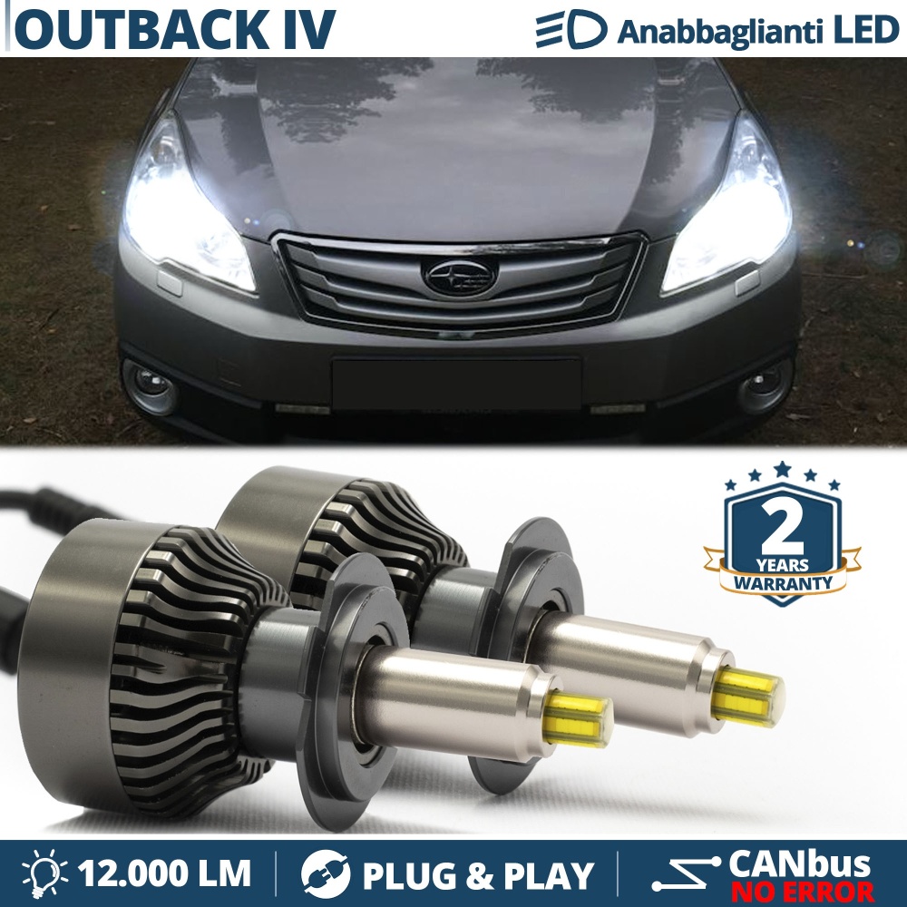 Kit LED H7 para Subaru OUTBACK 4 Luces de Cruce | Bombillas Led Canbus 6500K 12000LM