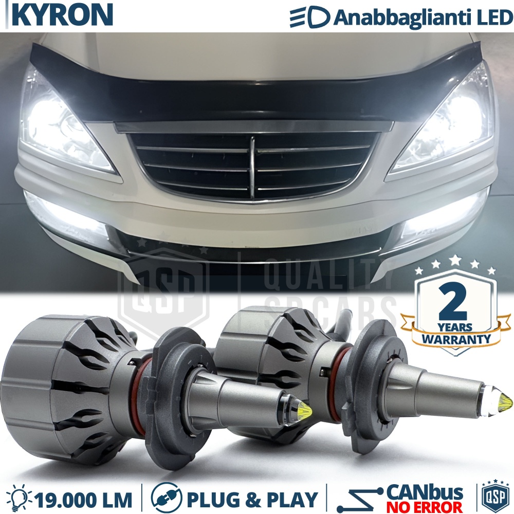 Kit LED H7 para Ssangyong KYRON Luces de Cruce | Bombillas LED CANbus Blanco Frío | 6000K 19000LM