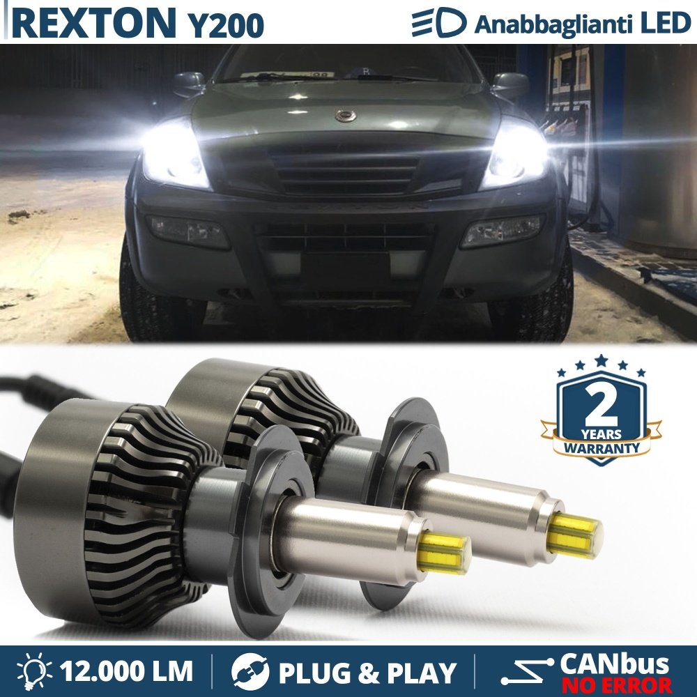 H7 LED Kit for Ssangyong REXTON Y200 Low Beam | LED Bulbs CANbus 6500K 12000LM