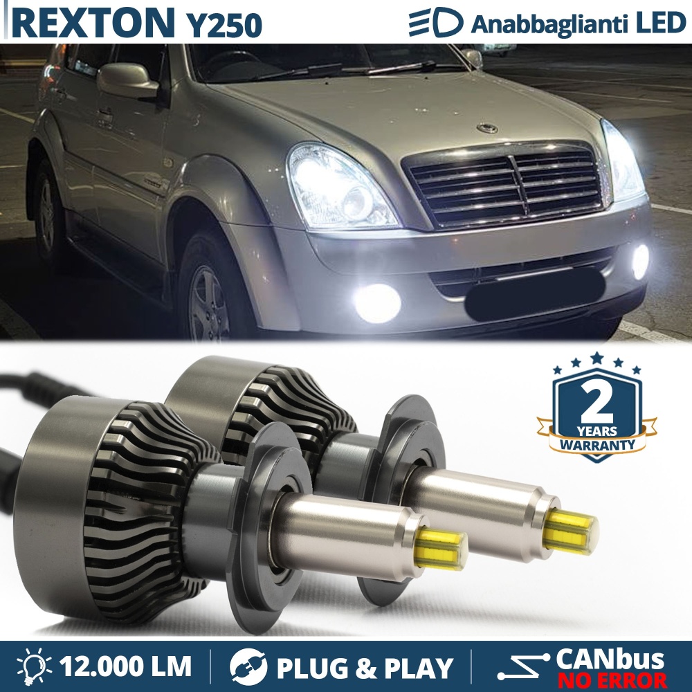 Kit LED H7 para Ssangyong REXTON Y250 Luces de Cruce | Bombillas Led Canbus 6500K 12000LM