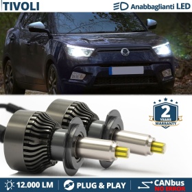 Kit LED H7 para Ssangyong TIVOLI Luces de Cruce | Bombillas Led Canbus 6500K 12000LM