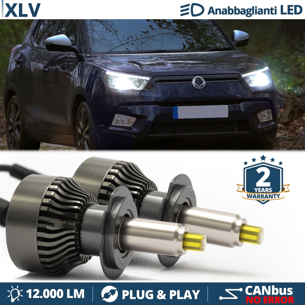 Kit LED H7 para Ssangyong XLV Luces de Cruce | Bombillas Led Canbus 6500K 12000LM