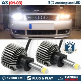 Kit LED H1 para AUDI A3 8L Facelift Luces de Cruce | Bombillas Led Canbus 6500K 12000LM