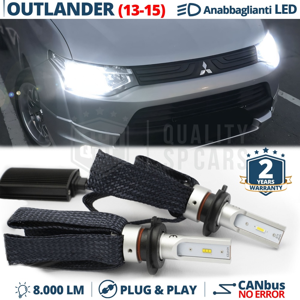 Kit LED H7 para Mitsubishi Outlander 3 Luces de Cruce CANbus | 6500K Blanco Frío 8000LM