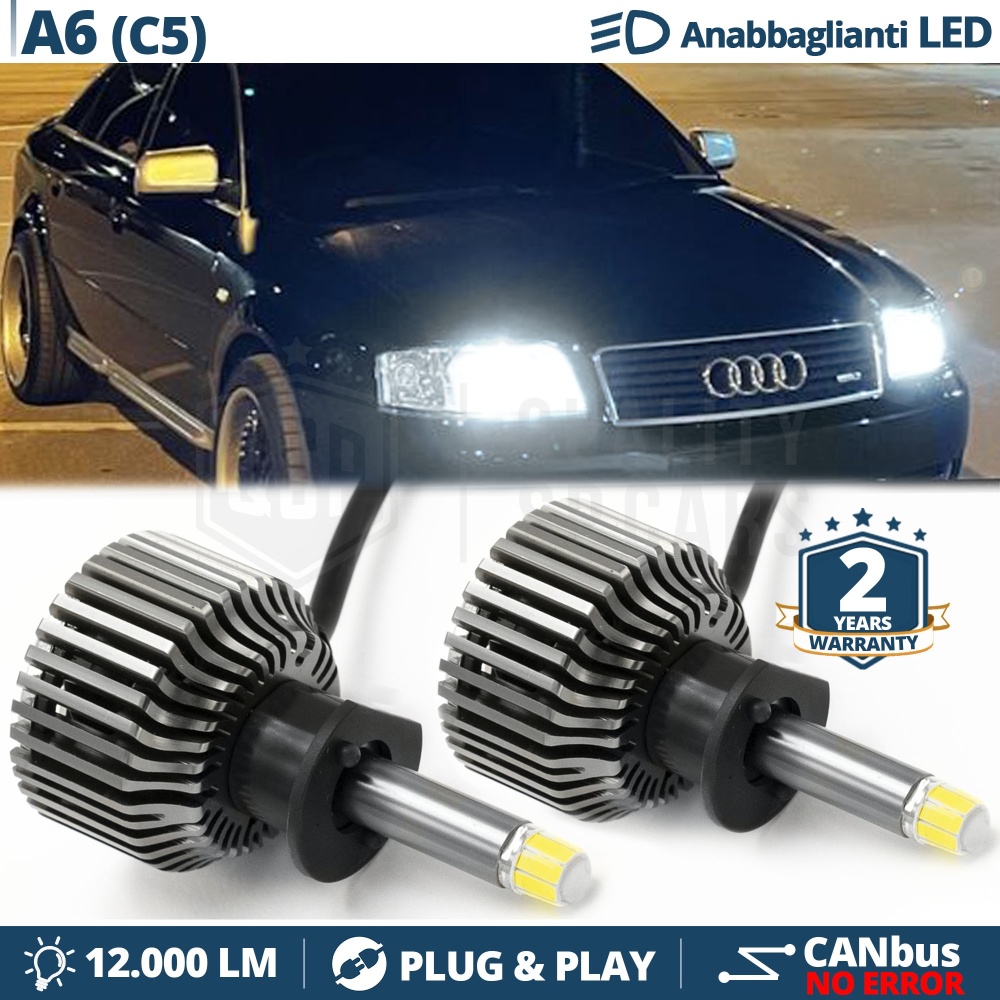Kit LED H1 CANbus per AUDI A6 C5 Luci Anabbaglianti Lenticolari | 6500K 12000LM