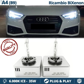2 Bombillas de Repuesto D5S BI-XENON para AUDI A4 B9 Blanco Frío 6000K 35W