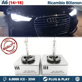 2 Bombillas de Repuesto D5S BI XENON para AUDI A6 C7 Facelift Blanco Frío 6000K 35W
