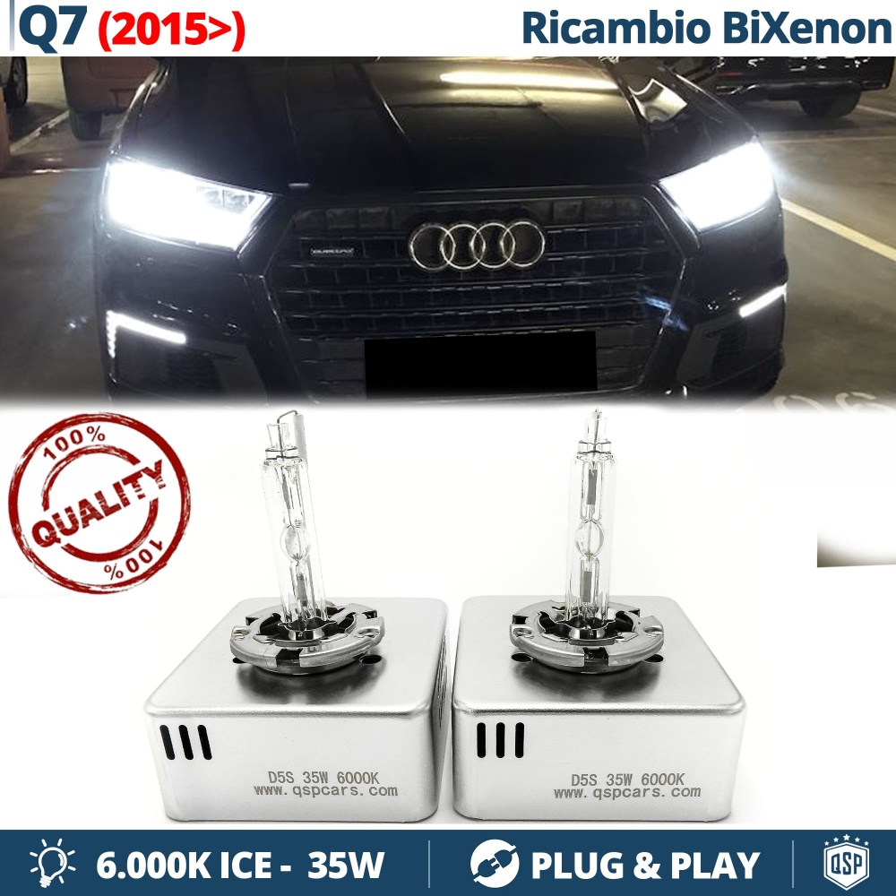 2 Bombillas de Repuesto D5S BI XENON para AUDI Q7 4M Blanco Frío 6000K 35W