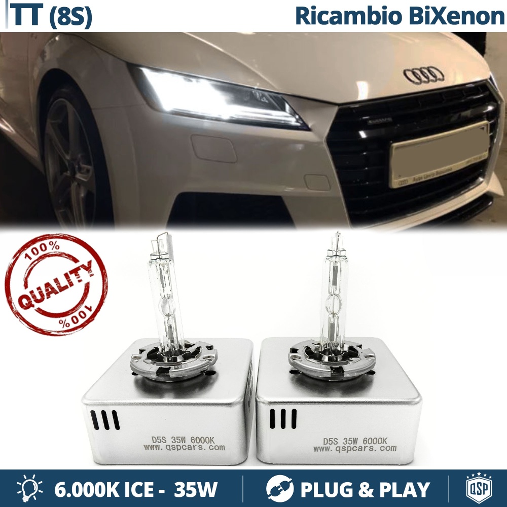 2 Replacement BI XENON D5S Bulbs for AUDI TT FV mk3 Pure White Light 6000K 35W 2 Replacement BI XENON D5S Bulbs for AUDI TT FV mk3 Pure White Light 6000K 35W