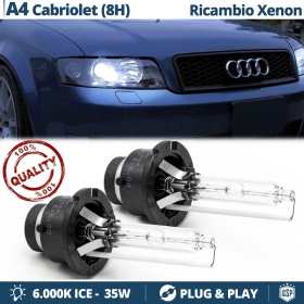 2x Bombillas Xenon D2S de Repuesto para AUDI A4 B6 Descapotable Luz 6000K Blanco Frio 35W