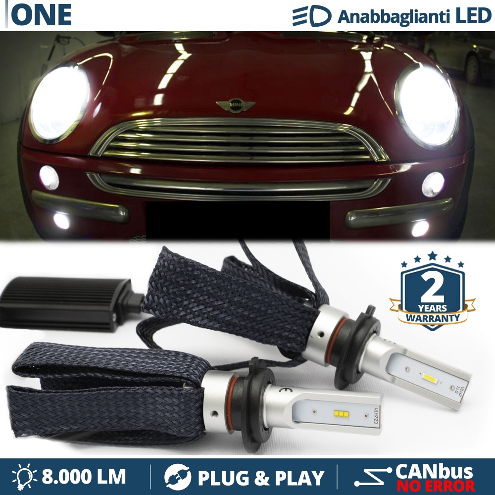 Kit LED H7 para MINI Cooper One Luces de Cruce CANbus | 6500K Blanco Frío 8000LM