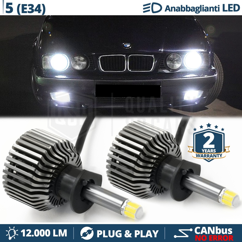 Kit LED H1 para BMW SERIE 5 E34 Luces de Cruce | Bombillas Led Canbus 6500K 12000LM
