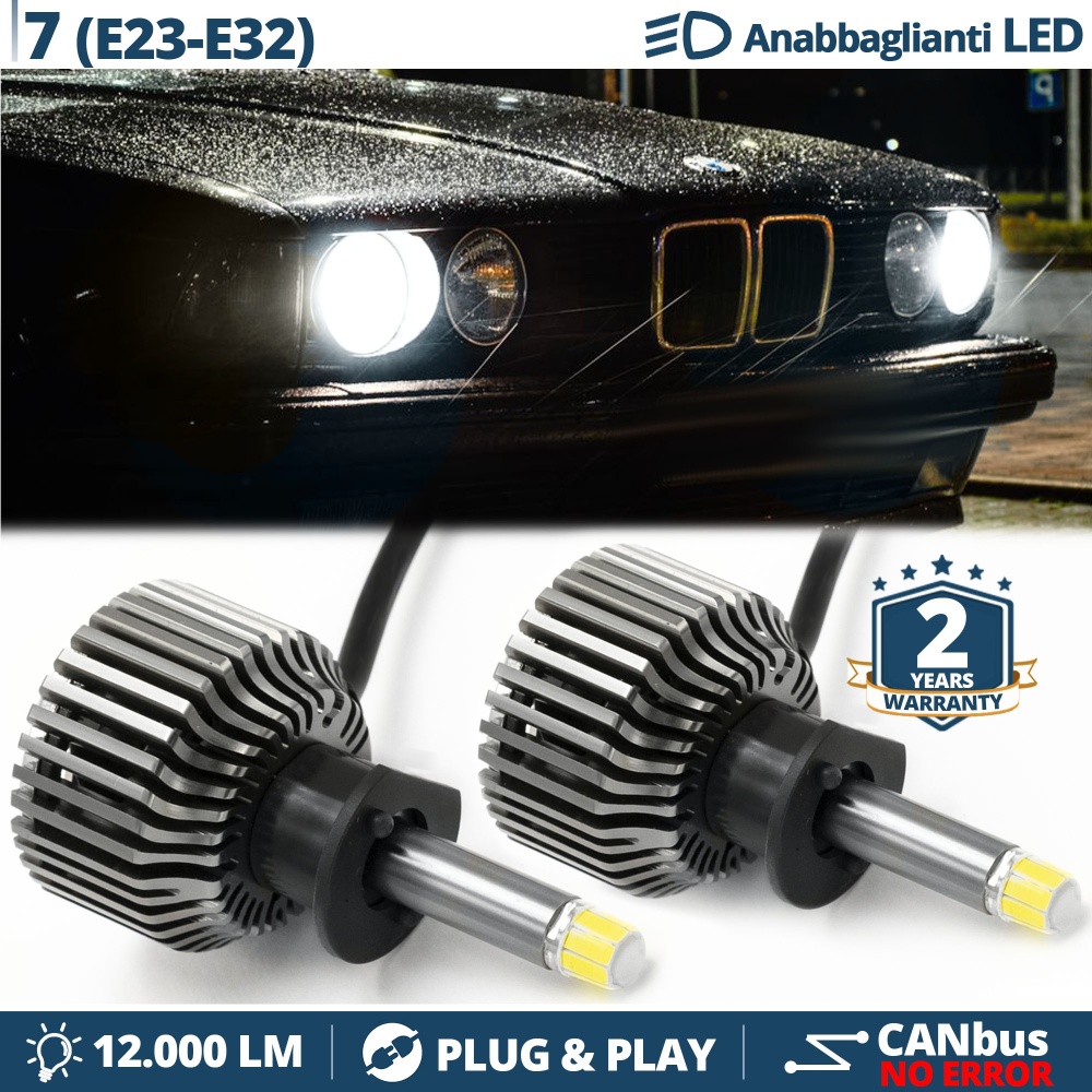 Kit LED H1 pour BMW SERIE 7 E23, E32 Feux de Croisement | Ampoules Led CANbus 6500K 12000LM
