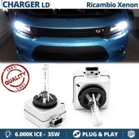 2 Bombillas Bi-Xenon D3S de Repuesto para DODGE CHARGER 4 Luz 6000K Blanco Frio Lámparas 35W
