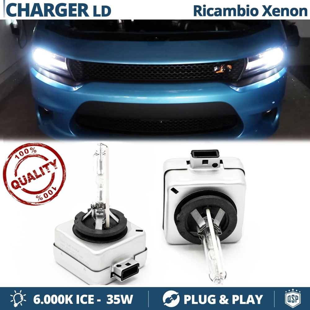 2 Bombillas Bi-Xenon D3S de Repuesto para DODGE CHARGER 4 Luz 6000K Blanco Frio Lámparas 35W