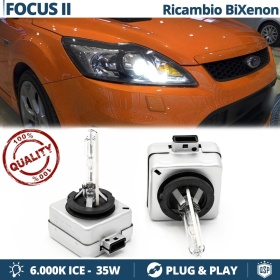 2x Bombillas Bi-Xenon D1S de Repuesto para FORD FOCUS 2 Luz 6.000K Blanco Frio Lámpara 35W