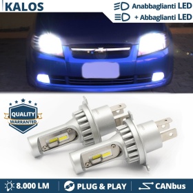 Kit Led H4 para CHEVROLET KALOS Luces de Cruce + Carretera 6500k 8000LM | Plug & Play CANbus