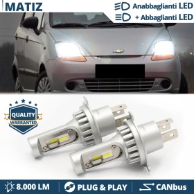 H4 Led Kit for CHEVROLET MATIZ Low + High Beam 6500K 8000LM | Plug & Play CANbus