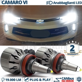Kit LED H11 para Chevrolet CAMARO 6 Luces de Cruce | Bombillas LED CANbus Blanco Frío | 6000K 19000LM