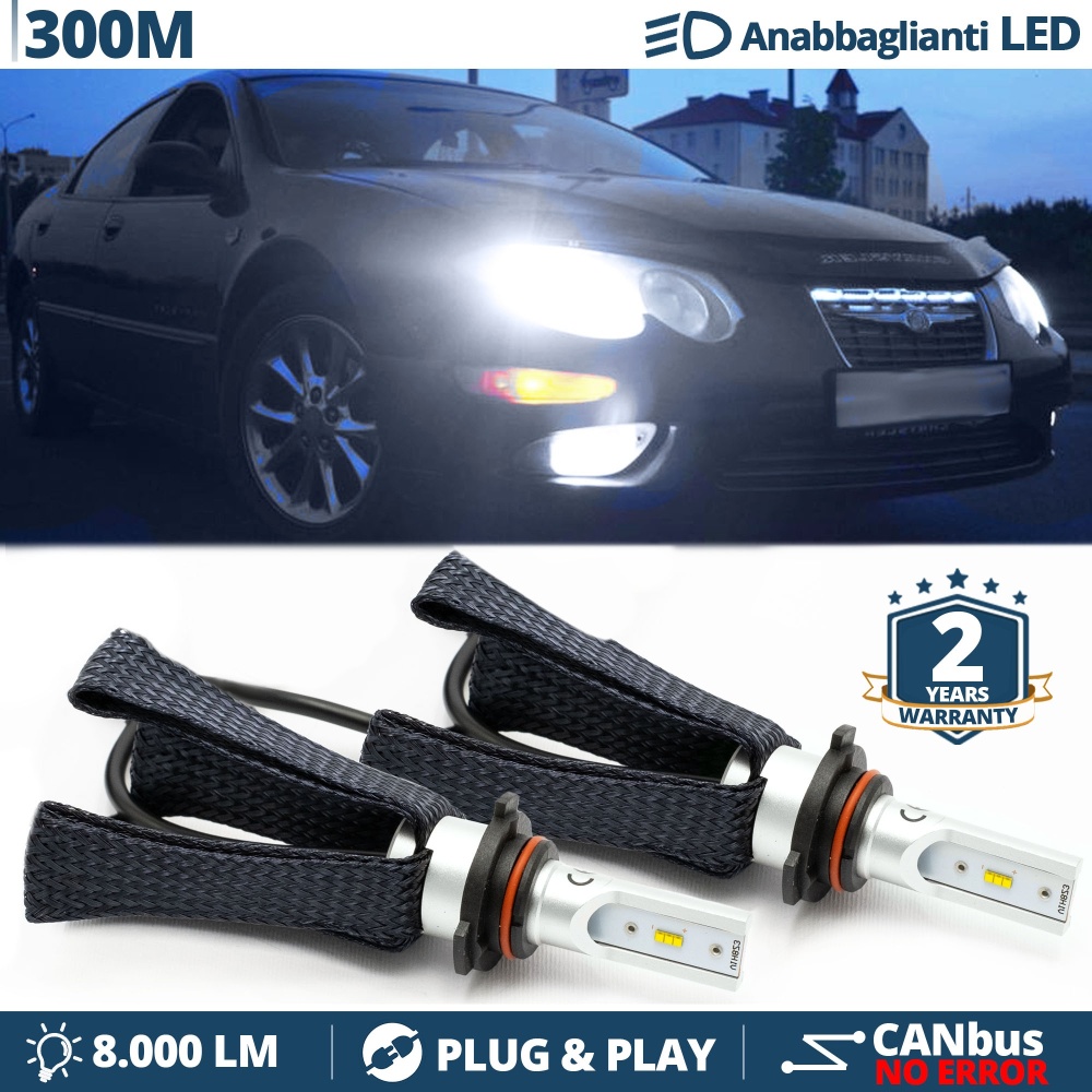 Kit LED HB4 para CHRYSLER 300M Luces de Cruce CANbus | 6500K Blanco Frío 8000LM