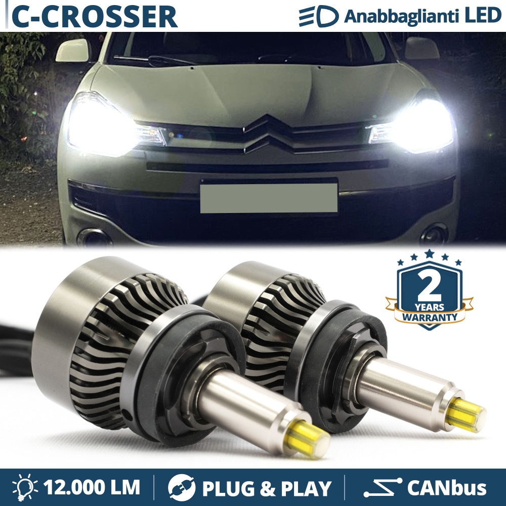 Kit LED H11 para CITROEN C-CROSSER Luces de Cruce Bombillas LED CANbus | 6500K 12000LM