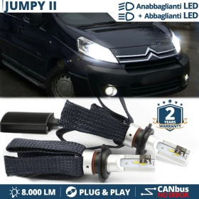 Kit LED H4 pour CITROEN JUMPY 2 Feux de Croisement + Route | 6500K 8000LM CANbus