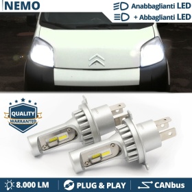 Kit Led H4 para CITROEN NEMO Luces de Cruce + Carretera 6500k | Plug & Play CANbus