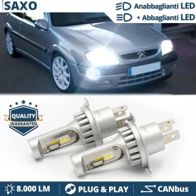 Kit Led H4 para CITROEN SAXO Luces de Cruce + Carretera 6500k | Plug & Play CANbus