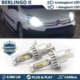 Kit LED H4 Per CITROEN BERLINGO 2 Anabbaglianti + Abbaglianti 6500K | Plug & Play CANbus