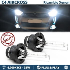 2 Bombillas Xenon D2S de Repuesto para CITROEN C4 AIRCROSS Luz 6000K Blanco Frio Lámparas 35W