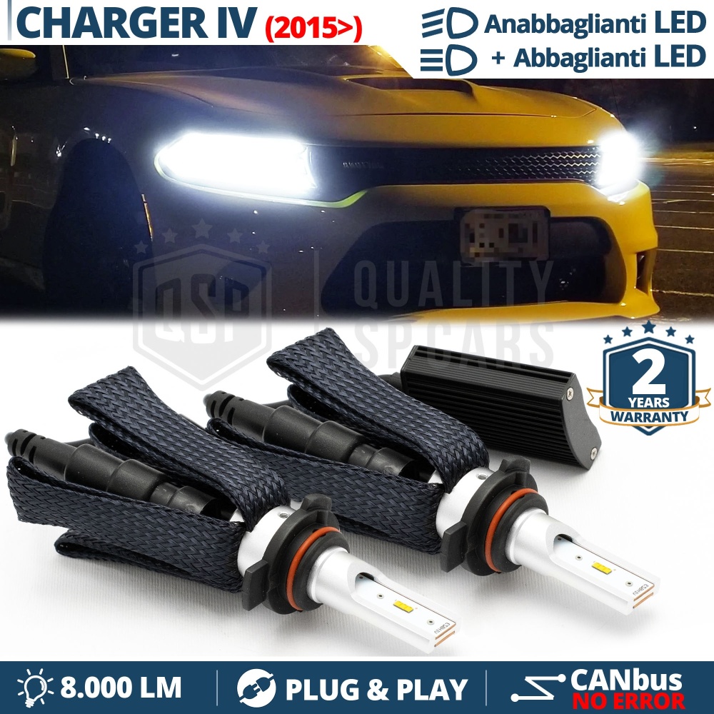 Kit LED HIR2 para DODGE CHARGER 4 LD Facelift | Luces de Cruce + Carretera LED | CANbus 6500K