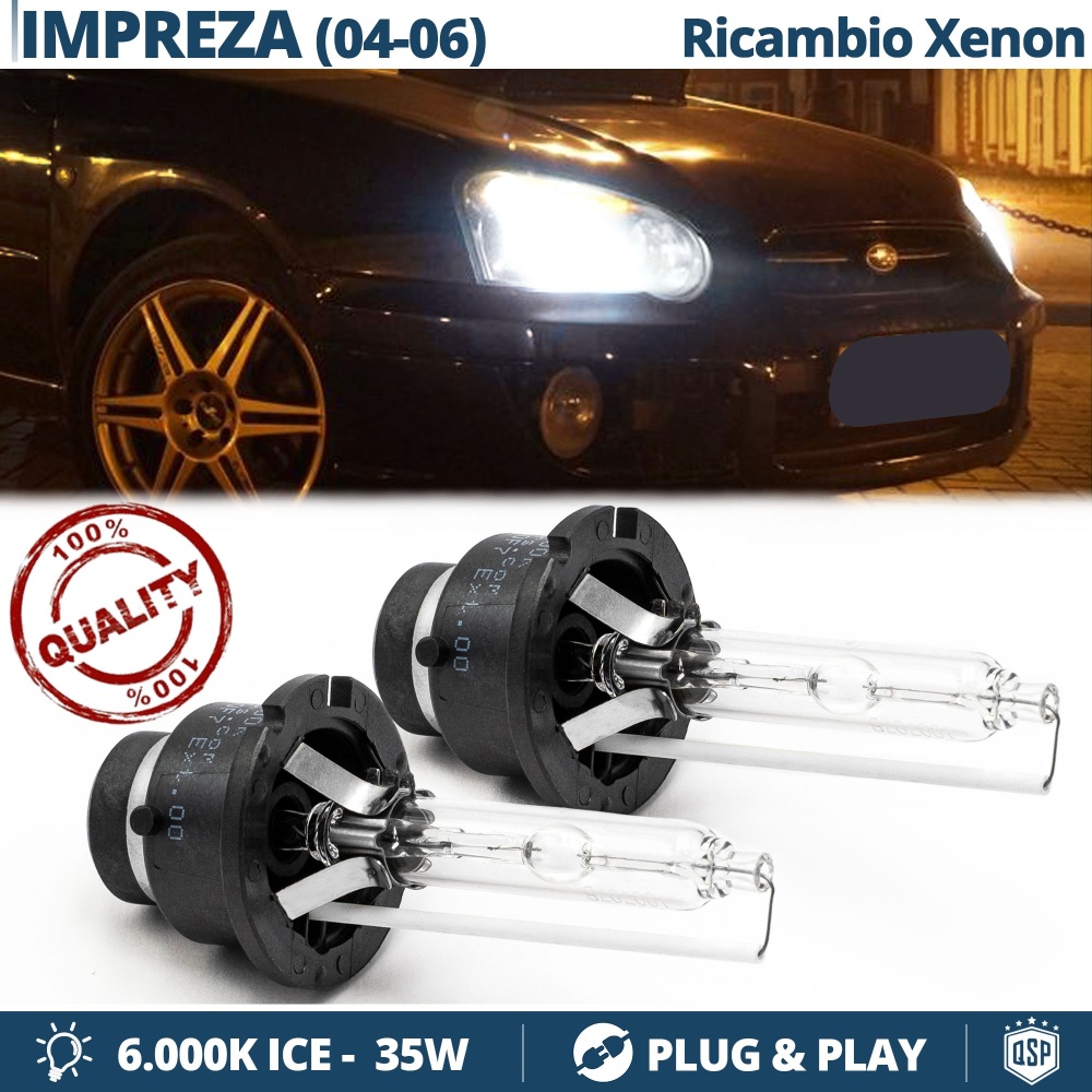 2x Bombillas Xenon D2S de Repuesto para SUBARU IMPREZA 2 Luz 6.000K Blanco Frio Lámpara 35W 2x Bombillas Xenon D2S de Repuesto para SUBARU IMPREZA 2 Luz 6.000K Blanco Frio Lámpara 35W